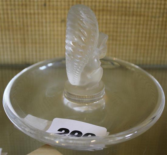 Lalique pin tray squirrel